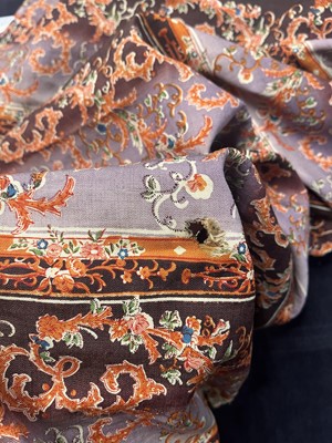 Lot 504 - A rare printed wool nursing day dress, circa 1845