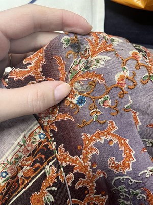 Lot 504 - A rare printed wool nursing day dress, circa 1845