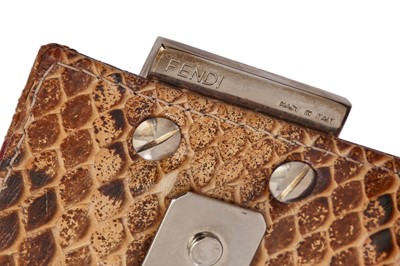 Lot 28 - A Fendi red suede mini croissant handbag, 2000s