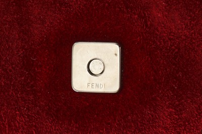 Lot 28 - A Fendi red suede mini croissant handbag, 2000s