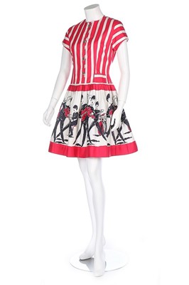 Lot 72 - A printed cotton 'Beatles' dress, mid 1960s,...