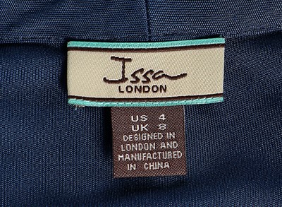 Lot 73 - An Issa blue silk-jersey 'Kate Middleton...