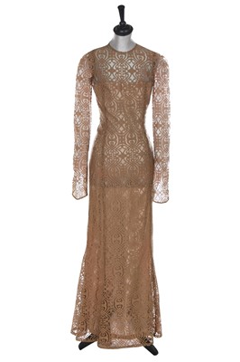 Lot 52 - A Biba logo-lace dress, circa 1970