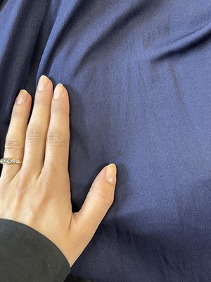 Lot 149 - A Biba navy stretch jersey dress, circa 1974