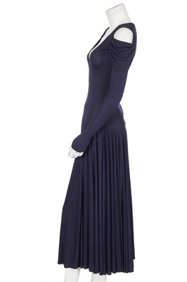 Lot 149 - A Biba navy stretch jersey dress, circa 1974