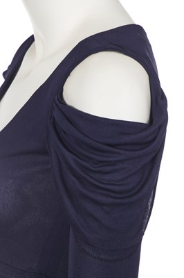 Lot 149 - A Biba navy stretch jersey dress, circa 1974