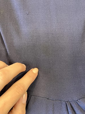 Lot 149 - A Biba navy stretch jersey dress, circa 1974