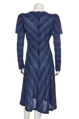 Lot 151 - A Biba striped blue jersey dress, 1974