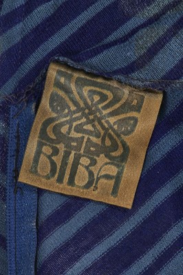 Lot 151 - A Biba striped blue jersey dress, 1974