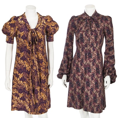 Lot 54 - Two printed Biba dresses circa 1970