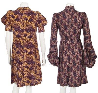 Lot 54 - Two printed Biba dresses circa 1970