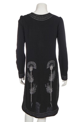 Lot 428 - A Jean Varon embellished black wool tunic, 1970s