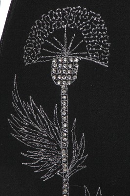 Lot 428 - A Jean Varon embellished black wool tunic, 1970s