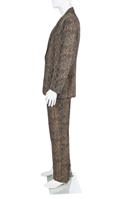 Lot 139 - A Thierry Mugler men's snakeskin-printed wool-crêpe suit, Spring-Summer 1993