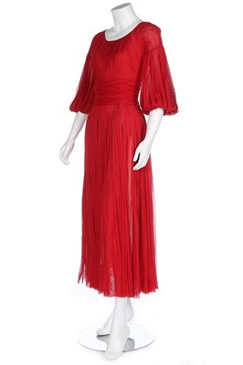 Lot 77 - A Dolce & Gabbana red silk tulle dress, modern,...