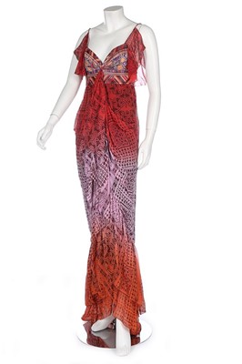 Lot 77 - A Dolce & Gabbana red silk tulle dress, modern,...