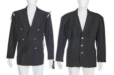 Lot 185 - Two Jean Paul Gaultier men's black wool blazers, 1980s-early 90s