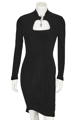 Lot 177 - A Thierry Mugler black viscose cocktail dress, 1990s