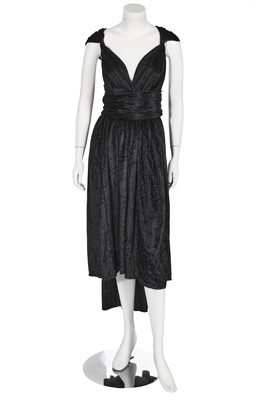 Lot 429 - A Swanky Modes black velvet dress, late 1970s