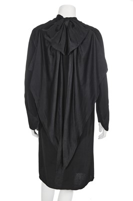 Lot 469 - A Callot Soeurs black satin-backed crepe evening coat, late 1920s