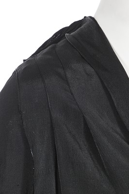 Lot 469 - A Callot Soeurs black satin-backed crepe evening coat, late 1920s