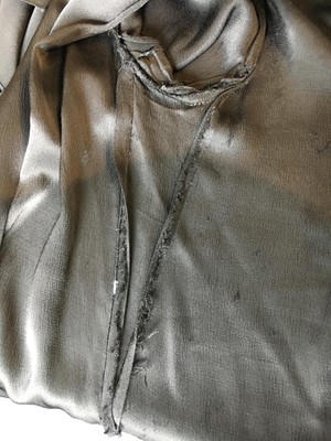 Lot 469 - A Callot Soeurs black satin-backed crepe evening coat, late 1920s