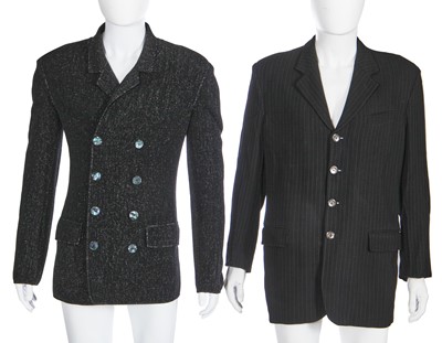 Lot 33 - A Jean Paul Gaultier men's leather coat and two jackets, circa 2000