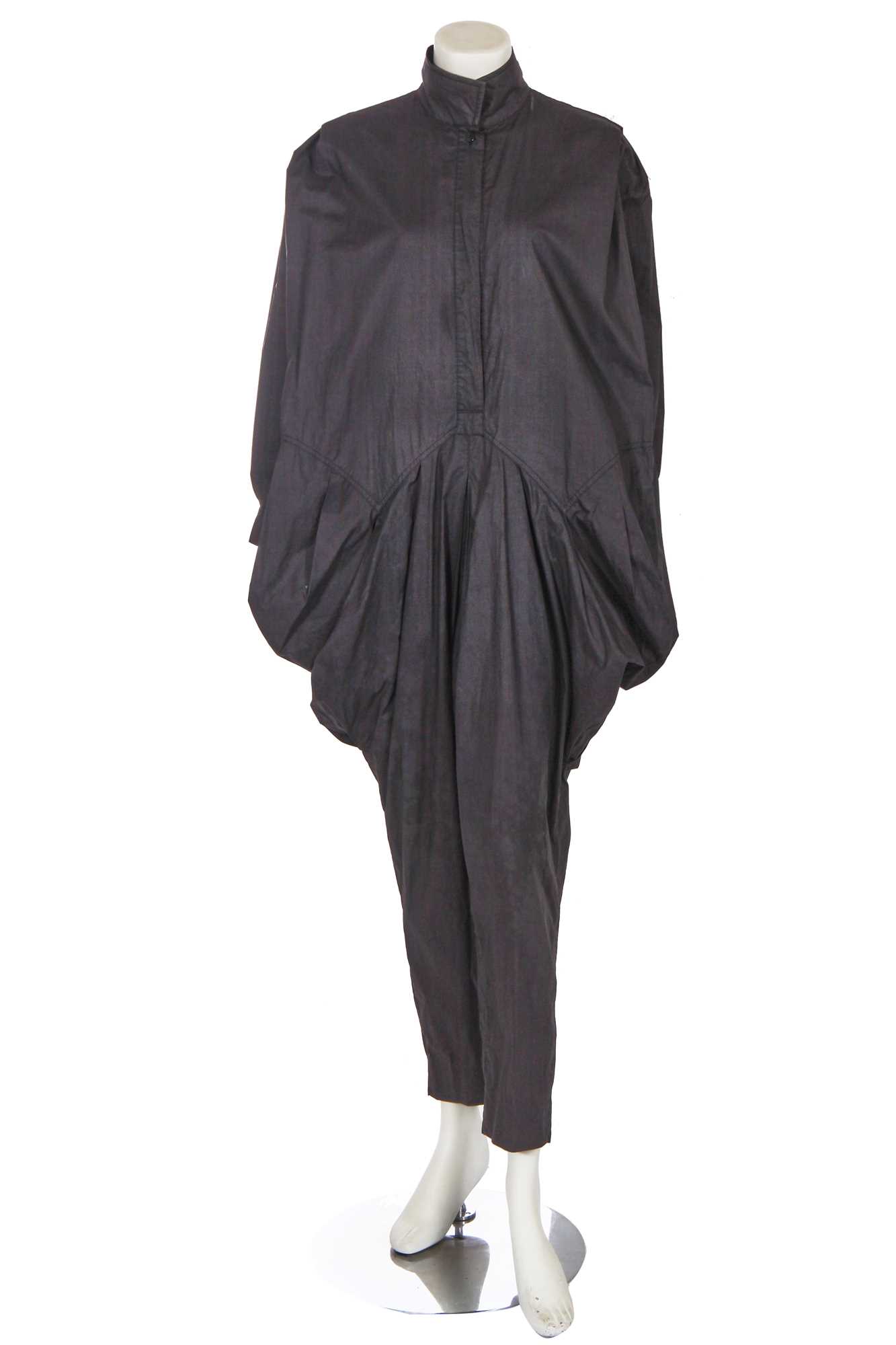 Lot 146 - An Issey Miyake grey cotton jumpsuit, late 1970s