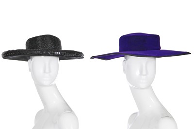 Lot 169 - Two Yves Saint Laurent hats, early 1990s