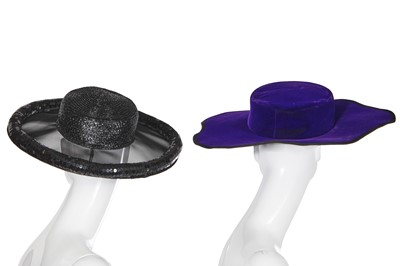 Lot 169 - Two Yves Saint Laurent hats, early 1990s