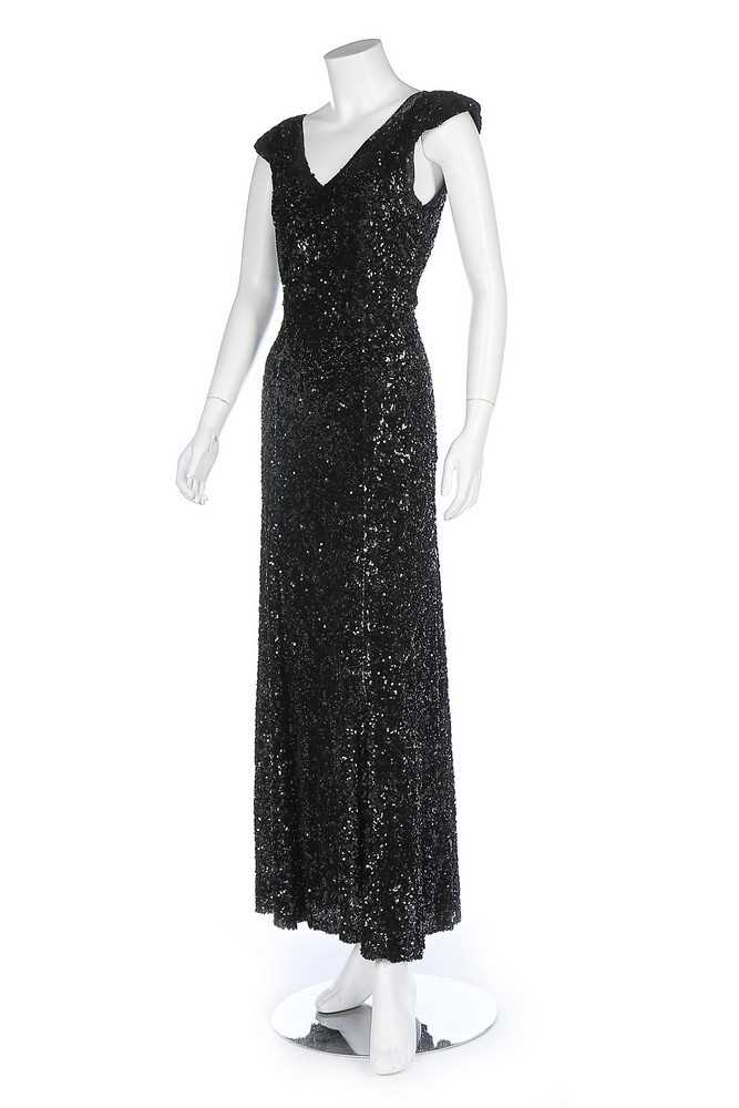 Lot 83 - A bias-cut fully sequinned evening gown,