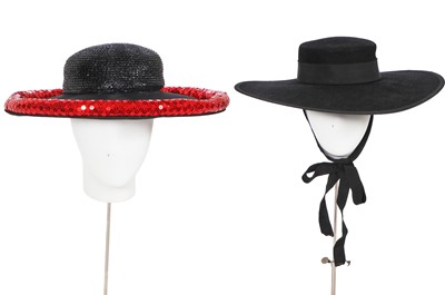 Lot 552 - Two Yves Saint Laurent hats, Spring-Summer 1990