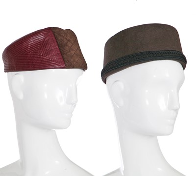 Lot 393 - A group of Yves Saint Laurent hats, 1970s-1980s