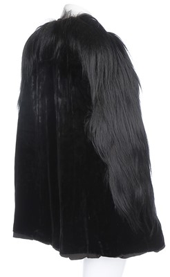 Lot 84 - A Julia Dubois black velvet evening cape...