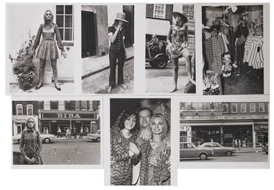 Lot 157 - A group of Biba press photos and posters, late 1960s-1978