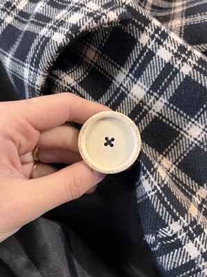 Lot 152 - A rare Biba girl's black and white checked wool coat, circa 1974