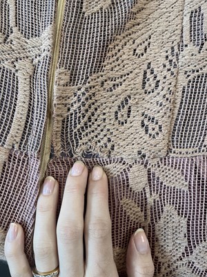 Lot 56 - A Biba nude cotton mesh dress, circa 1970