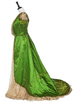 Lot 496 - A group of dressses and skirts, some incorporating earlier fabrics, 1885-1900