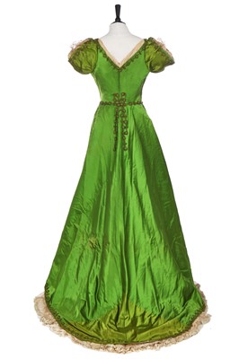 Lot 496 - A group of dressses and skirts, some incorporating earlier fabrics, 1885-1900
