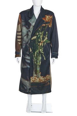 Lot 3 - A Charles Jeffrey Loverboy men's printed polyester coat, Autumn-Winter 2021-22