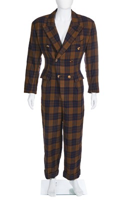 Lot 179 - A Jean Paul Gaultier men's tartan wool jumpsuit, probably 'Rock Stars/Forbidden Gaultier' collection, Autumn-Winter 1987-88