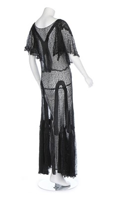 Lot 87 - A Vionnet-inspired black lace evening gown,...