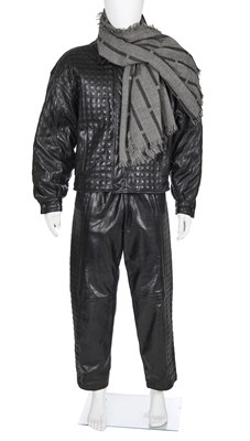 Lot 180 - A Gianni Versace black leather ensemble, Autumn-Winter 1985-86