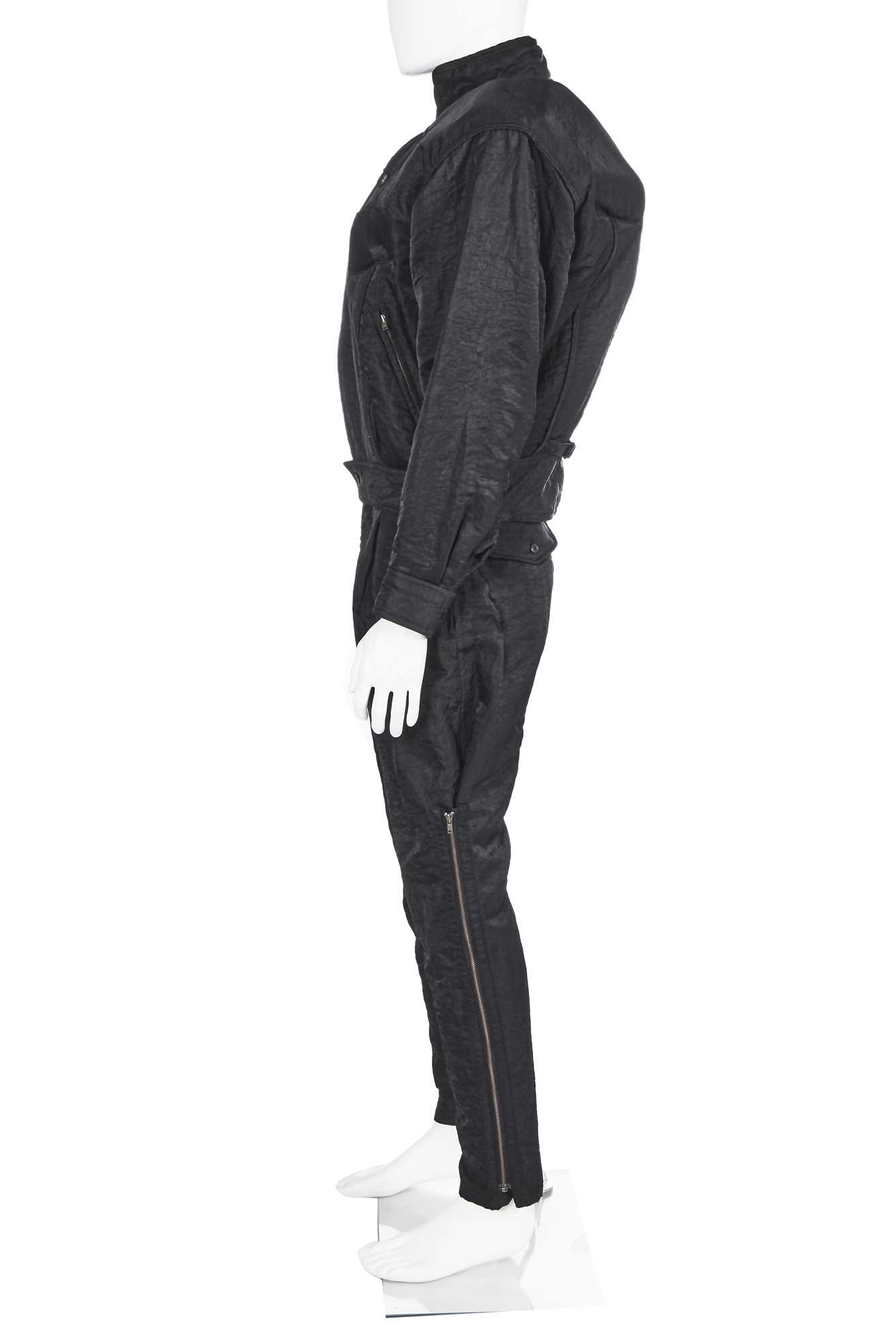 Lot 50 - A good Issey Miyake men's inflatable black nylon ensemble, Autumn-Winter 1985-86
