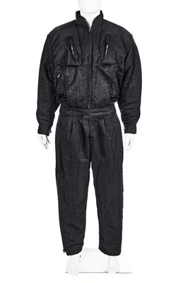 Lot 50 - A good Issey Miyake men's inflatable black nylon ensemble, Autumn-Winter 1985-86