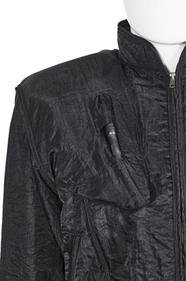 Lot 50 - A good Issey Miyake men's inflatable black nylon ensemble, Autumn-Winter 1985-86