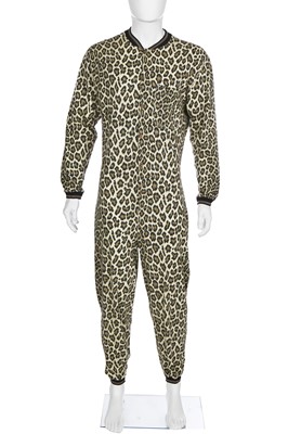 Lot 144 - A Jean Paul Gaultier men's panther printed cotton jersey jumpsuit, 'Baroque Western/Around the World in 168 Outfits' collection, Spring Summer 1989