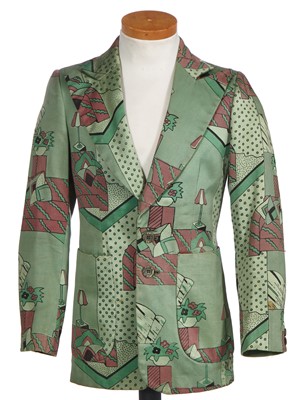 Lot 192 - A rare Cockell & Johnson men's printed blazer, circa 1972