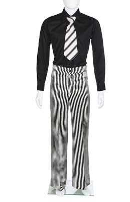 Lot 195 - A Mr Freedom men's striped satin suit, 1970s