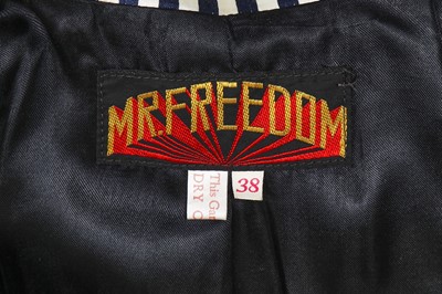 Lot 195 - A Mr Freedom men's striped satin suit, 1970s